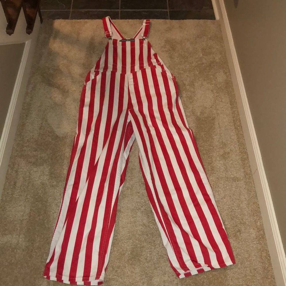 Game Day Unisex Overalls (Red and White)